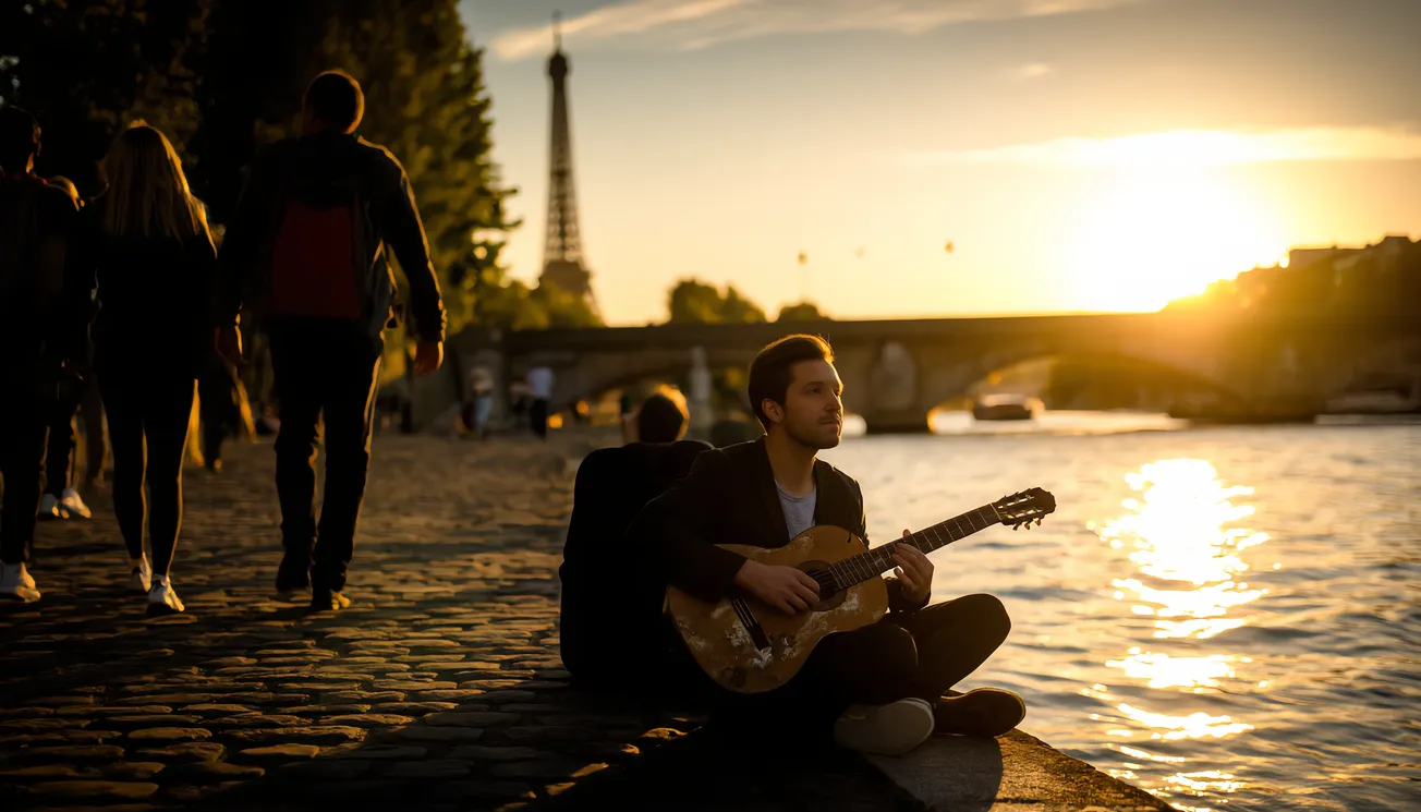 The Street Musician in Paris